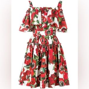 DOLCE & GABBANA Floral Ruffle Dress Size XS/IT38 Like new.